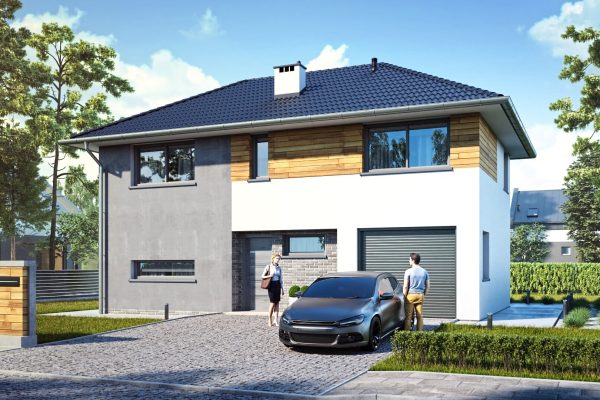 Dom Rodzinny Max z Garażem – Projekt Domu – DR 1G 110 m²