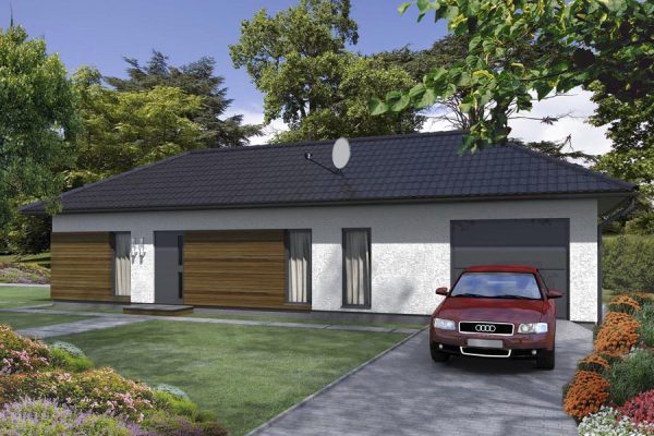 Dom Max Nowoczesny 2 z Garażem – Projekt Domu Max N2G (83 m²)